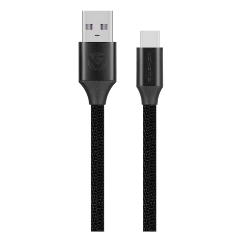 VOLKANO WEAVE Series Cable USB > USB-C Tressé 3,0m NOIR SMIE