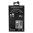 VOLKANO Câble Flexi Series USB to Type-C 1.5M 30W Noir SMIE
