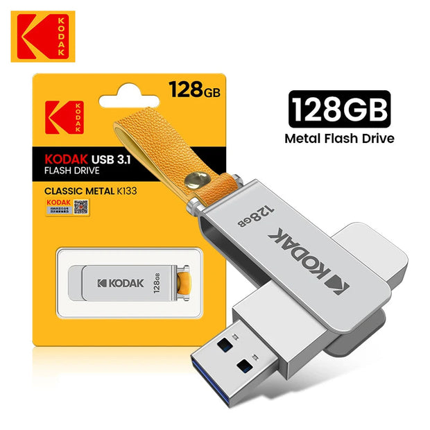 Clé USB 3.2 128Go Kodak Classic K133 métal SMIE
