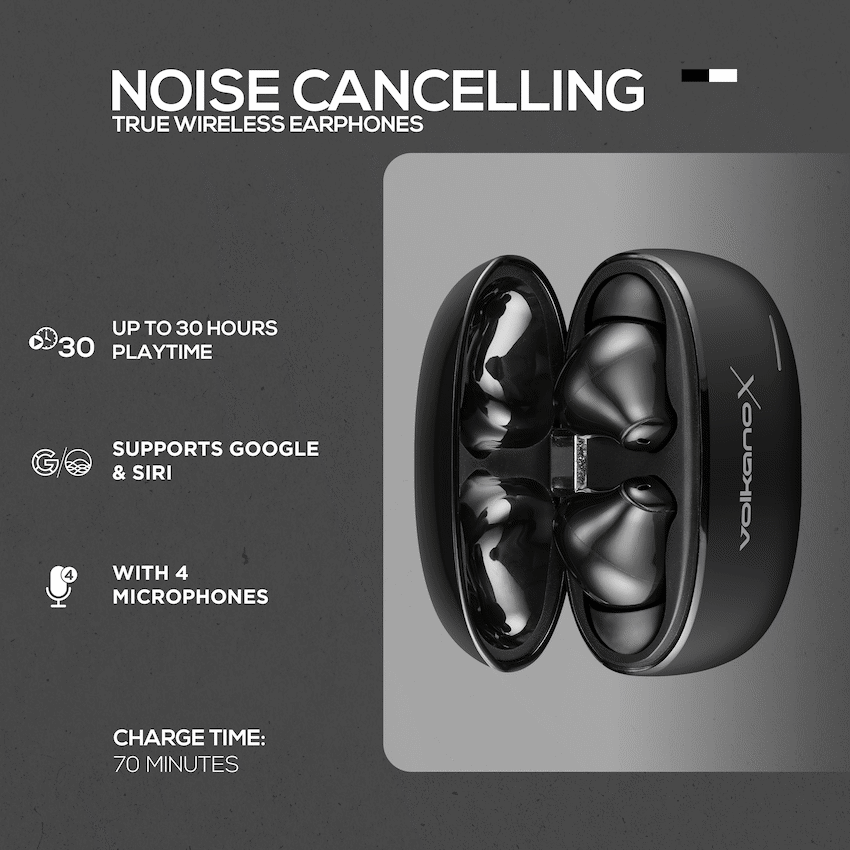 VOLKANO X VXT200S ANC Écouteurs BT Noir