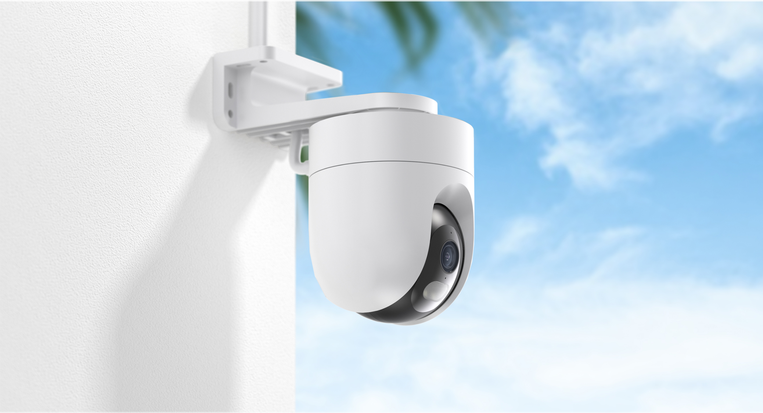 Caméra Ext XIAOMI CW400 IP 360° 4MP/2.5K IP66 WiFi Bi-dir. Blanc