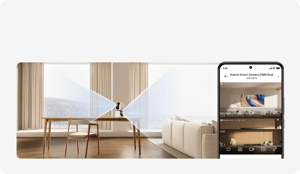 Camera Intérieur XIAOMI Smart Camera C500 Dual White