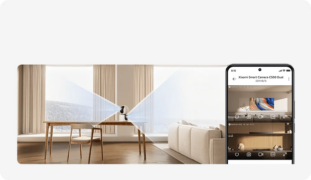 Camera Intérieur XIAOMI Smart Camera C500 Dual White