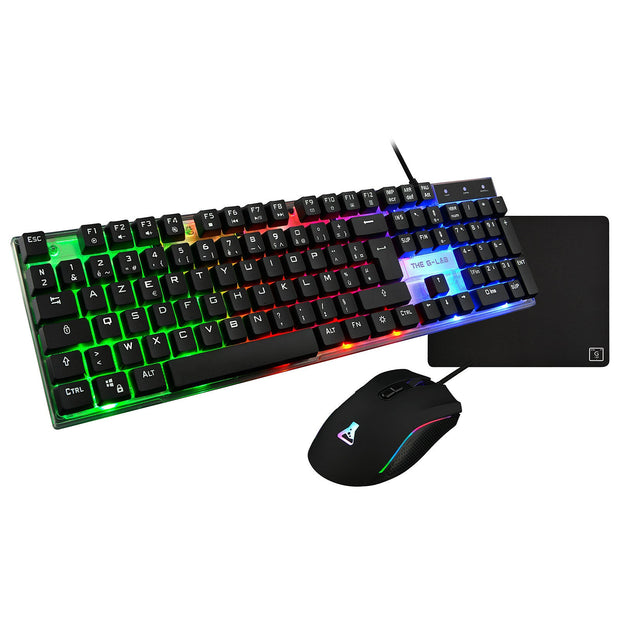 THE G-LAB COMBO YTTRIUM Pack GAMING Clavier à membrane +Souris +Tapis Run IT Services