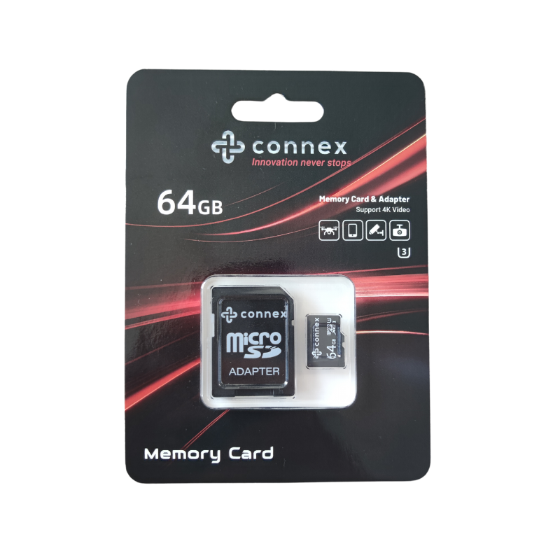 MicroSD 64Go CONNEX U1 R70 W10 (TCP 2.80 € incl.)