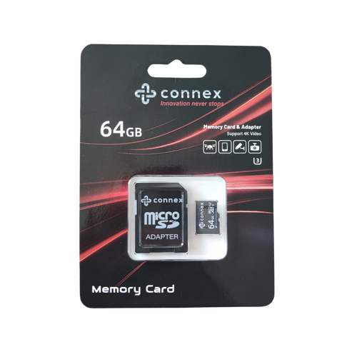 MicroSD 64Go CONNEX U1 R70 W10 (TCP 2.80 € incl.)
