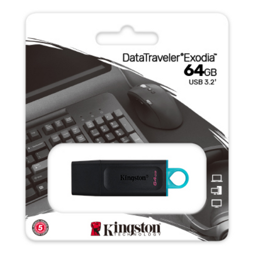 Clé USB 3.2 64Go KINGSTON DataTraveler Exodia TCP 2.80 € incl.