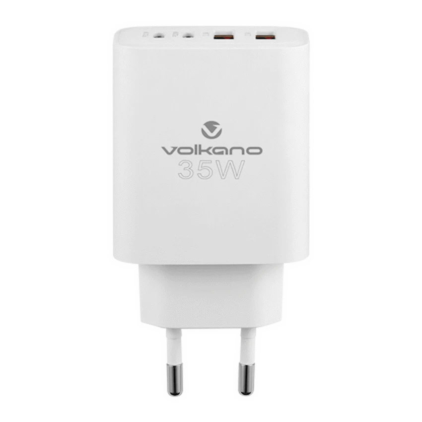 VOLKANO VK-8059-WT Quad Series 2 PD Type-C 2xUSB-A 2.4A