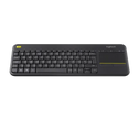 CLAVIER LOGITECH K400 Plus Wireless Touchpad KBD Noir SMIE