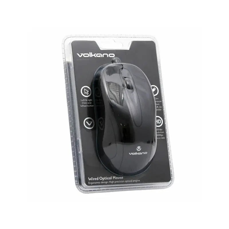 VOLKANO EARTH Series SOURIS Optique 1600dpi fil USB NOIRE